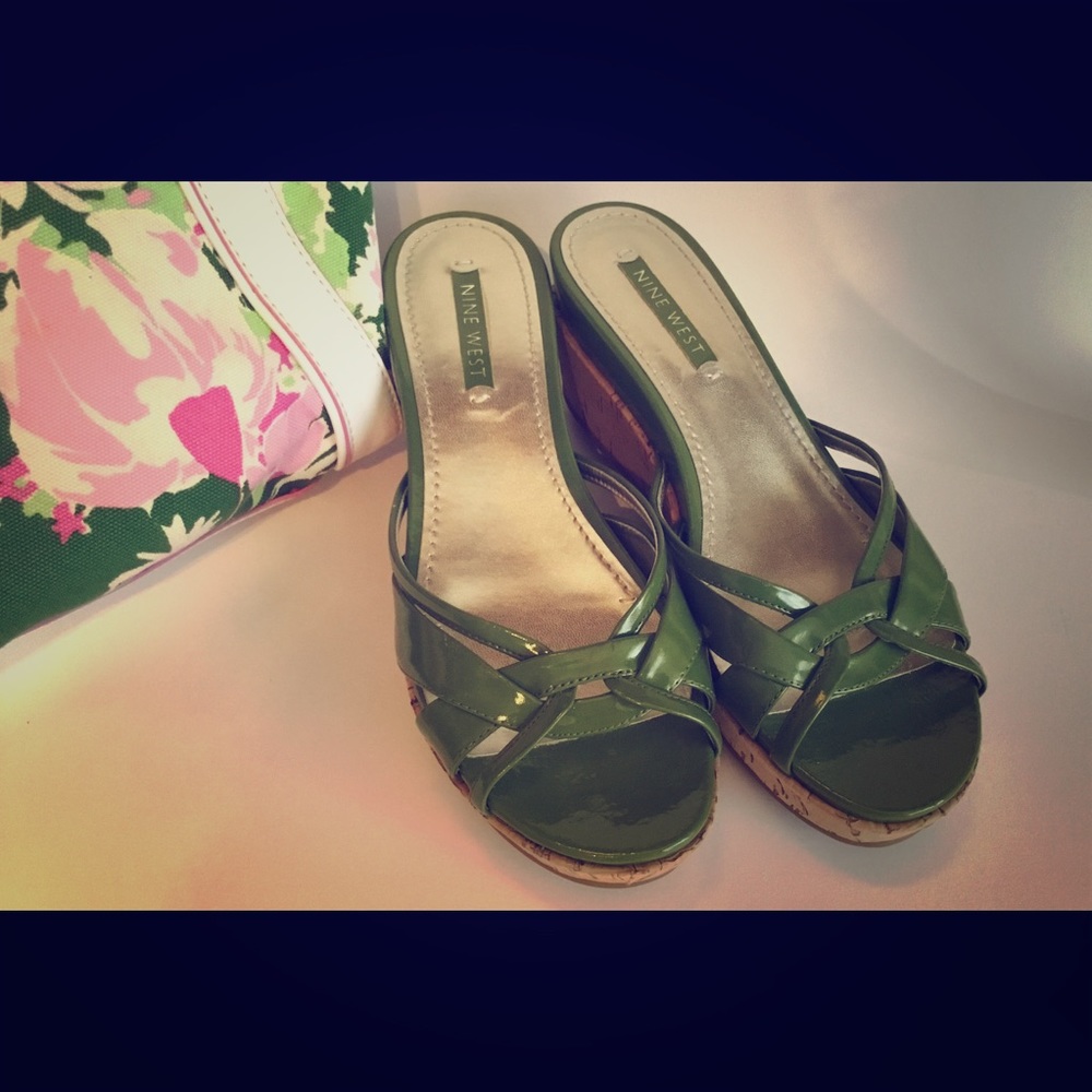 Nine West slip-on Wedges. Worn once.